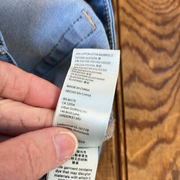 Women's Blue Flared Jeans - Picture 3 of 8